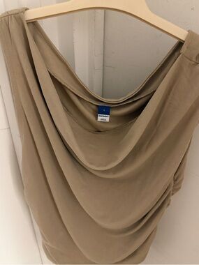 Old Navy Taupe Draped Off the Shoulder Tank